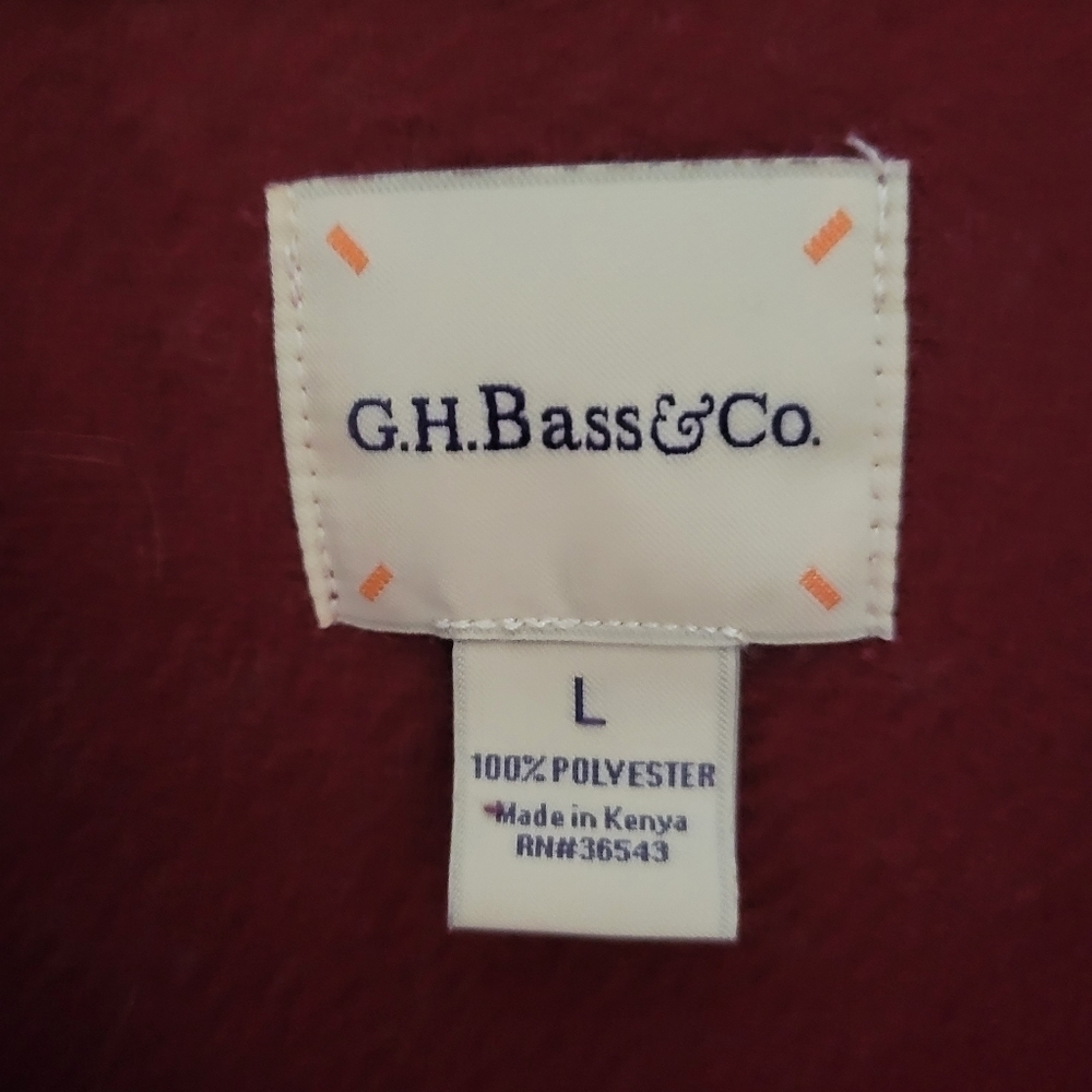 G.H. Bass & Co Half Zip Pullover Fleece Sweater L - Picture 3 of 6